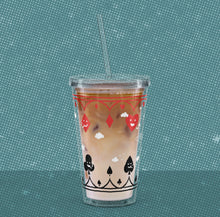 Load image into Gallery viewer, 'Mustard Glass' Clear plastic tumbler