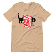 Load image into Gallery viewer, Books Vs Cigarettes (and a Kitty!) T-shirt