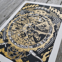 Load image into Gallery viewer, The Wheel of Deluded Capitalist Existence 12x16"