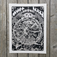 Load image into Gallery viewer, The Wheel of Deluded Capitalist Existence 12x16"