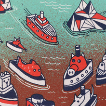 Load image into Gallery viewer, Animal Boats 12x16" Screenprint