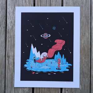Boarding the Northern Lights - 8x10" Reproduction