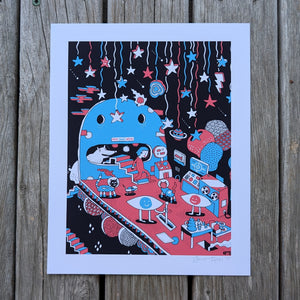 Inside the Fishmoobile - 8x10" Reproduction