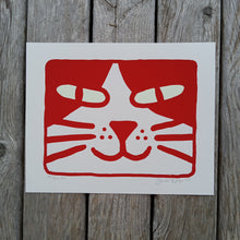 Load image into Gallery viewer, Nice Little Kitty 8x10&quot; GLOWING Screenprint
