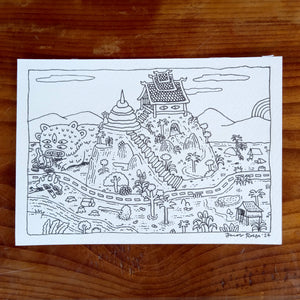 Four Ears Five Eyes and the Temple of Doom - Original Drawing