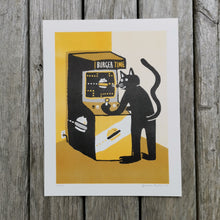 Load image into Gallery viewer, Burger Time 8.5x11&quot; Risograph
