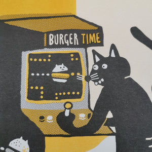 Burger Time 8.5x11" Risograph