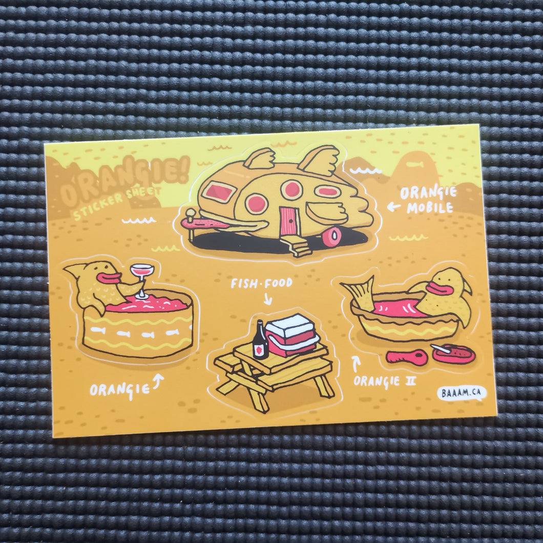 Orangie Sticker Sheet 4x6