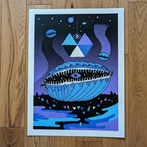 Scallops From Outer Space 12x16" Screenprint