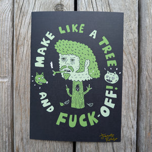Make Like a Tree 5x7" Postcard