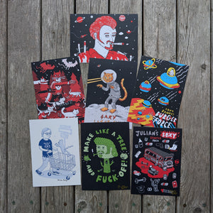 Space Kitties 5x7" Postcard