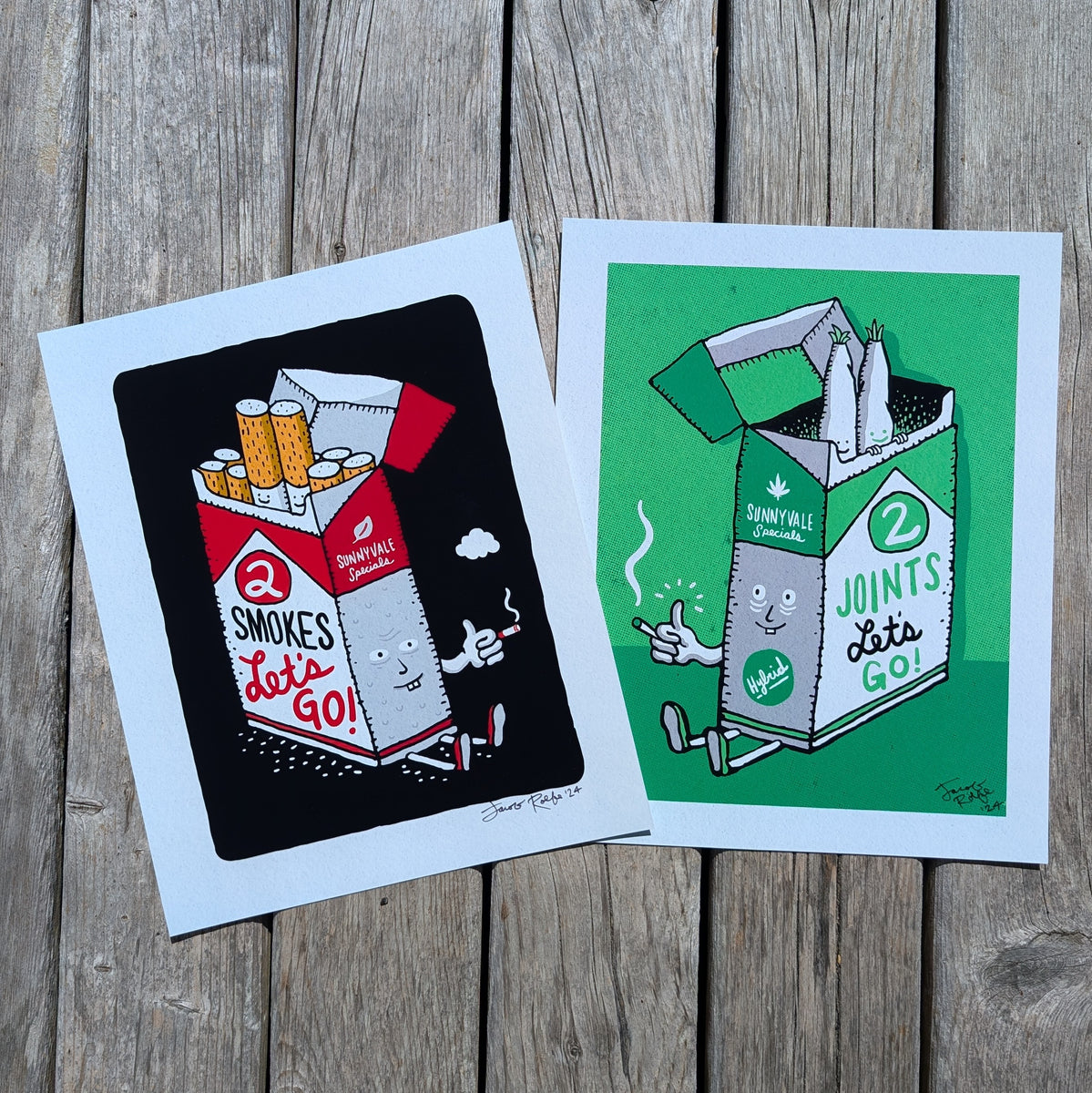 2 Smokes Let's Go 8x10