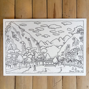 Wat Pa Tam Wua - Original Drawing