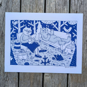 Kitty Therapy 8.5x11" Reproduction Print