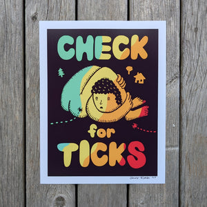 Check for Ticks 8.5x11" Reproduction