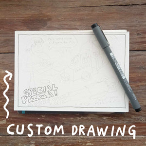 Get-What-You-Get Custom Original Postcard-Size Drawing