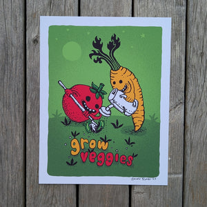 Grow Veggies 8.5x11" Reproduction