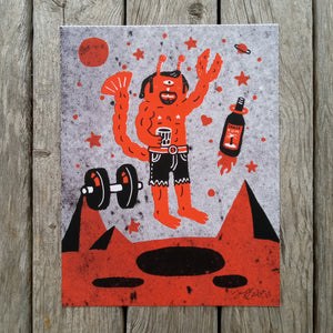 Julian Sexy Lobster Alien 8x10" Screenprint