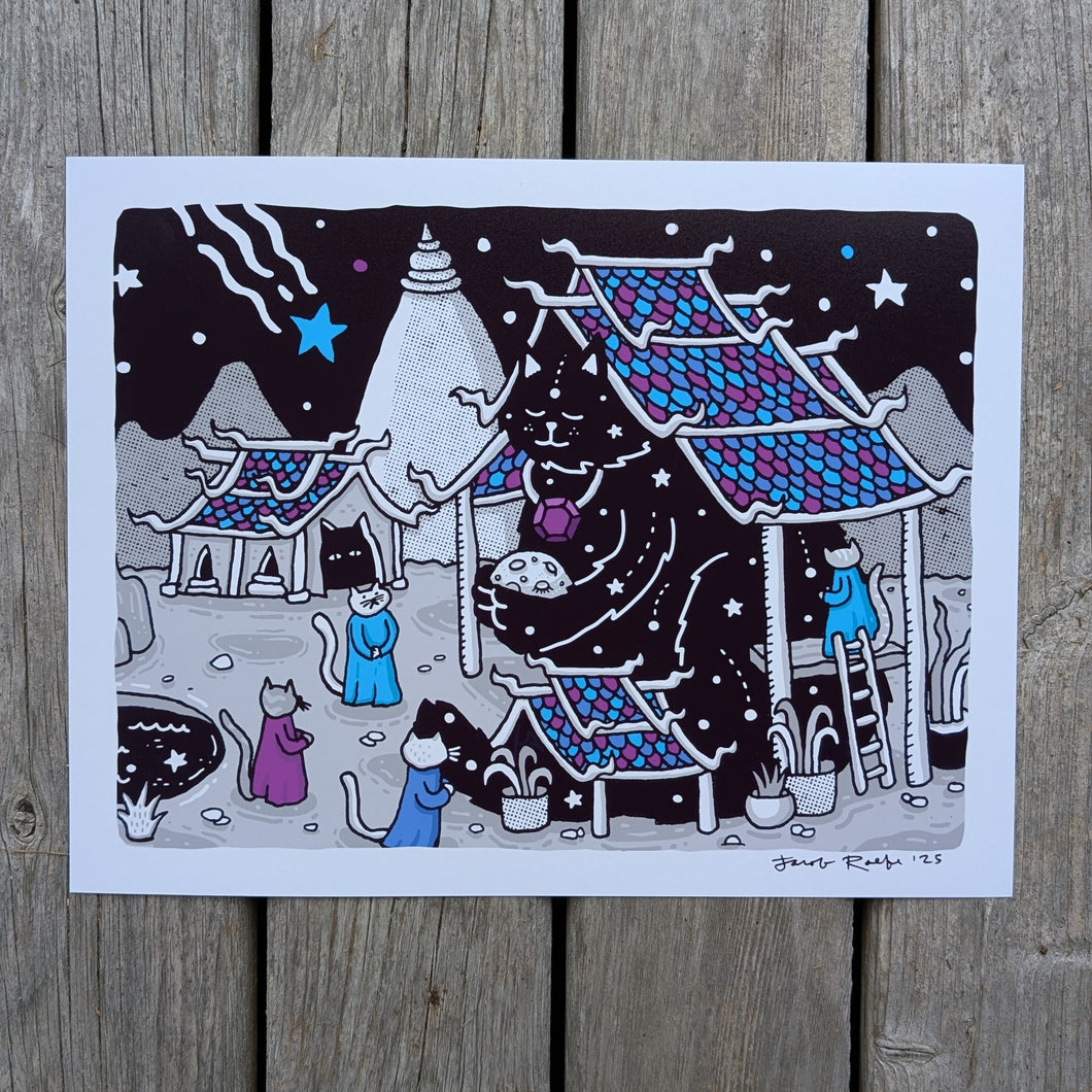 Temple of the Moon Kitty 8.5x11