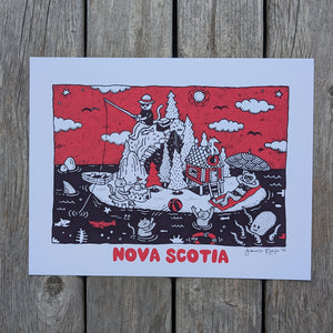 Nova Scotia Vacation Island 8.5x11" Reproduction Print