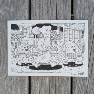 Muffin Man - Original Drawing