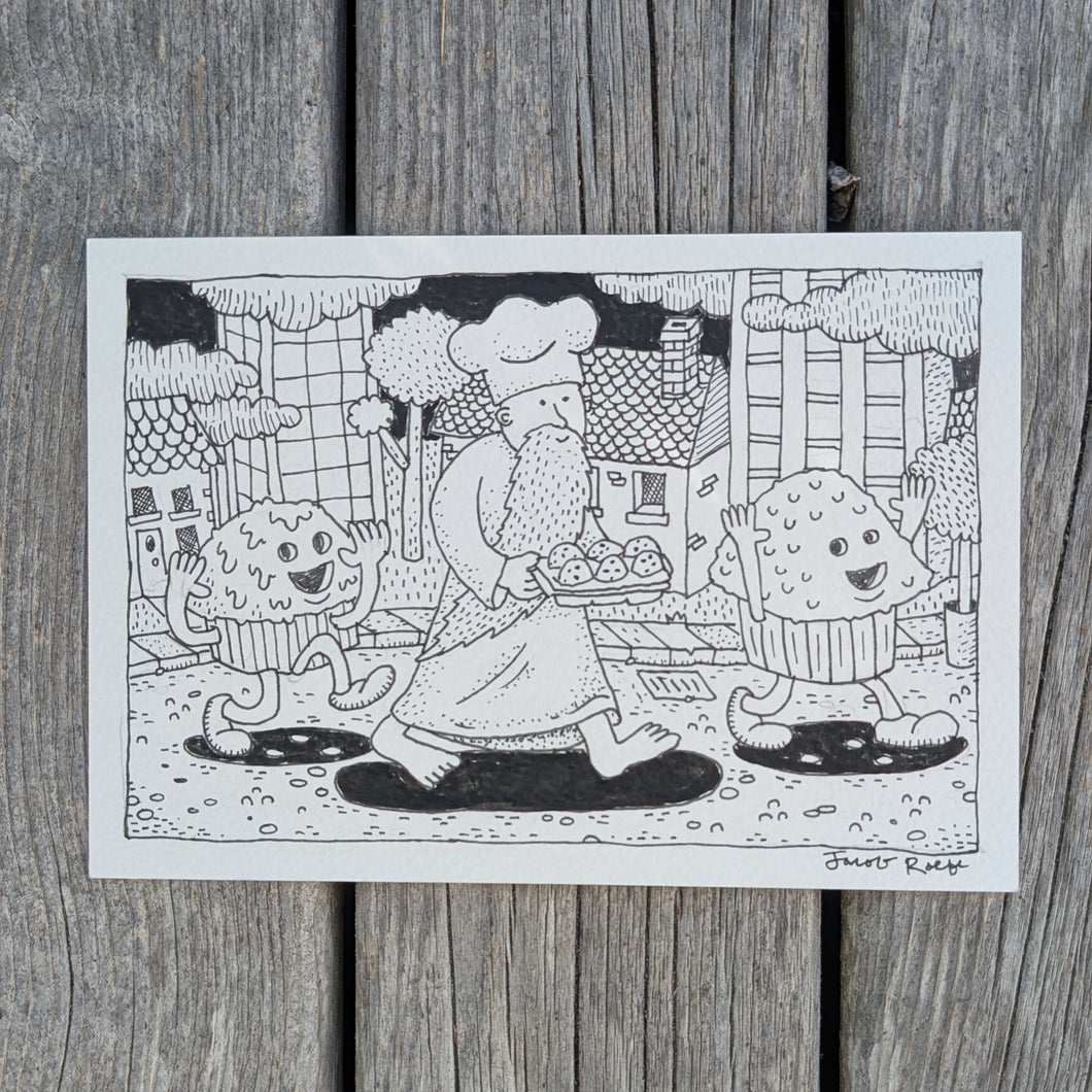 Muffin Man - Original Drawing