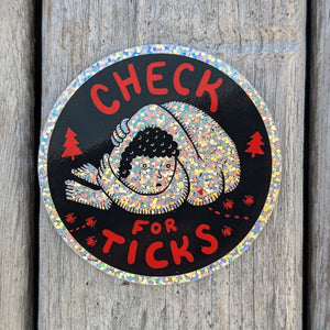 Check for Ticks 3" Sticker