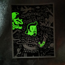 Load image into Gallery viewer, Survival of the Fitness 8x10&quot; Screenprint GLOWS-IN-THE-DARK!
