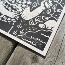 Load image into Gallery viewer, Survival of the Fitness 8x10&quot; Screenprint GLOWS-IN-THE-DARK!
