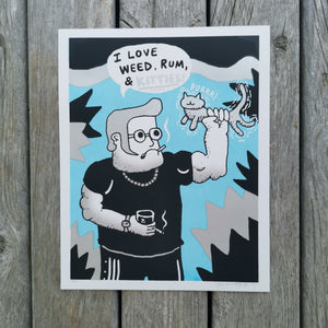 Rickbublian 8x10" Screenprint