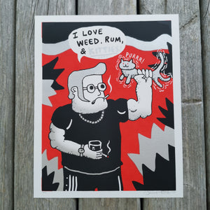Rickbublian 8x10" Screenprint