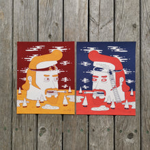 Load image into Gallery viewer, Land of Airheads - two 8x10" screen prints
