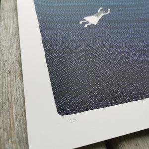 Night Flight 12x16" Screenprint