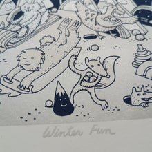 Load image into Gallery viewer, Winter Fun 8x10&quot; Screenprint
