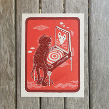 Load image into Gallery viewer, Cat Pinball 9x12&quot; Screenprint
