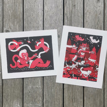 Load image into Gallery viewer, Ricky and Bubbles 2 Risograph Deal!
