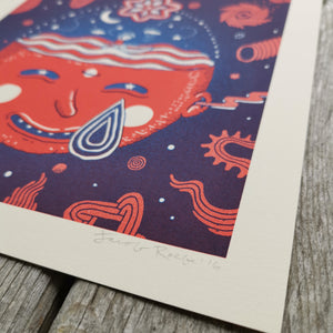 Mind Boat 9x12" Screenprint