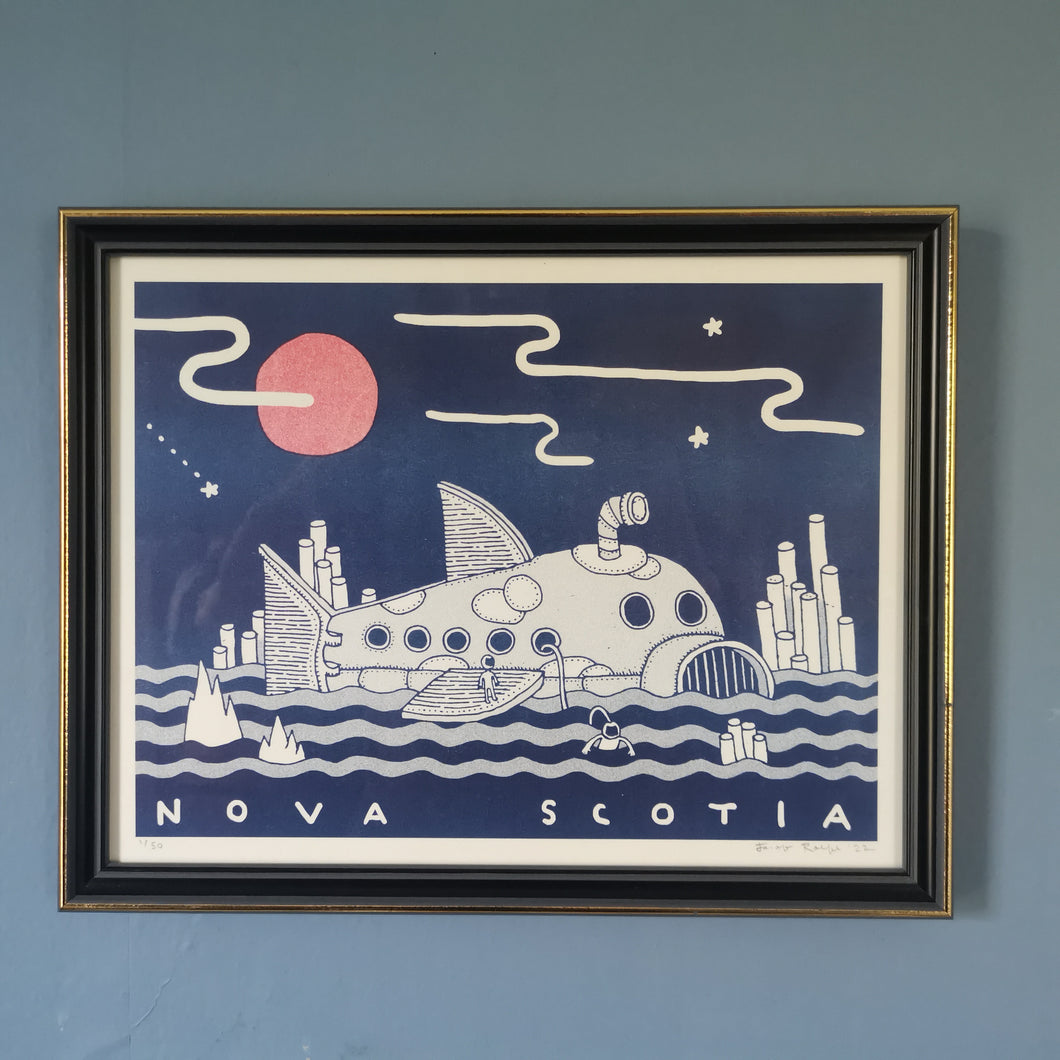 Nova Scotia Fish Submarine - 8.5x11