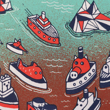 Load image into Gallery viewer, Animal Boats 12x16&quot; Screenprint
