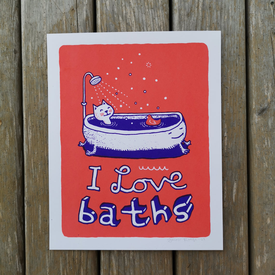 I Love Baths 8x10
