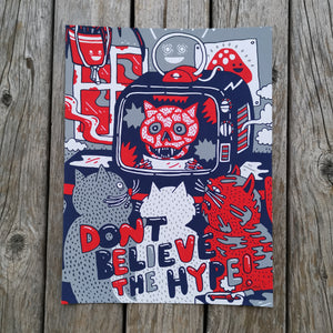 Don't Believe the Hype 9x12" Screenprint