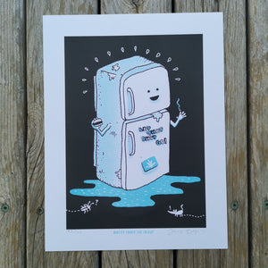 Water Under the Fridge 8.5x11" Risograph