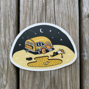 Bubbles' Cats' Trailer 4" Sticker