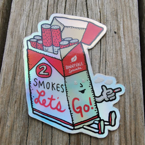 Two Smokes Lets Go 'Holographic' Sticker
