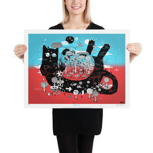 Cosmic Cat 18x24" Mechanical Reproduction Poster